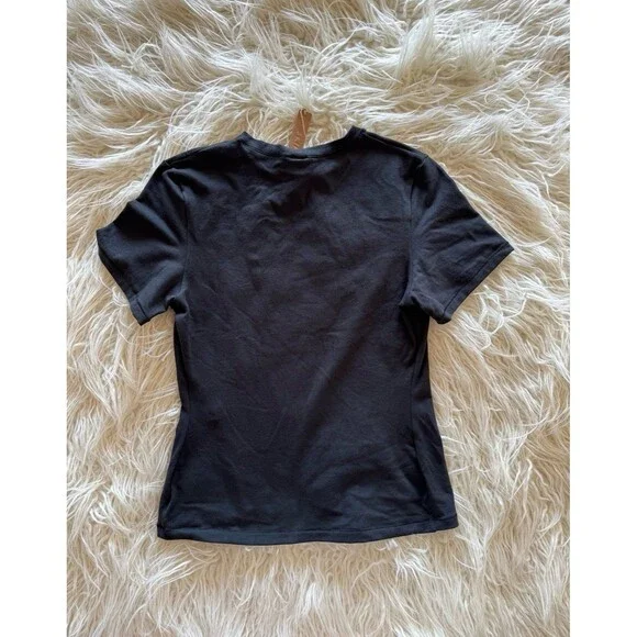 Skims Cotton Jersey T-Shirt Soot Size Medium - Picture 4 of 6